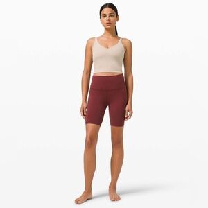NWT Align 8 Inch High Rise Shorts (Red Merlot — Size 6)